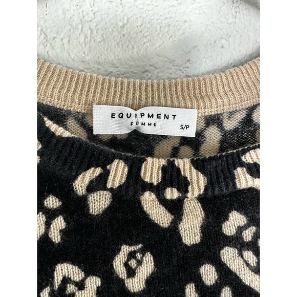 Equipment femme sloane leopard print cashmere sweater - Picture 2 of 8